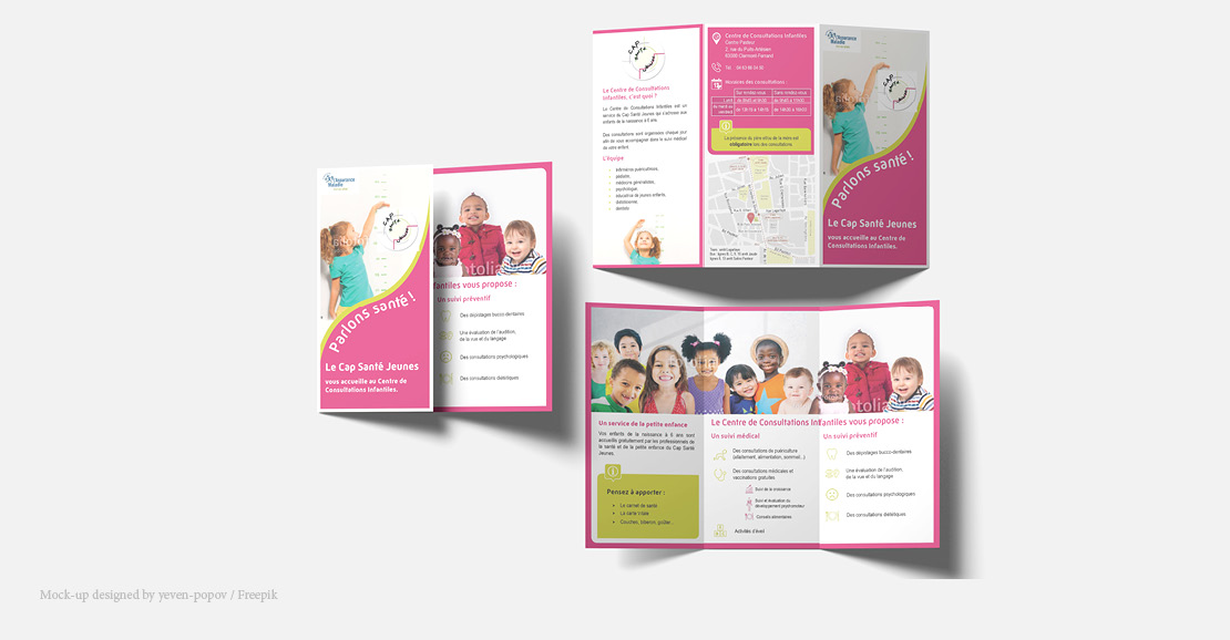 Communication Cap Santé Jeunes - brochure Centre de consultations infantiles