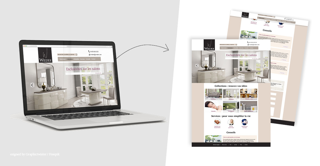 Webdesign pour un site e-commerce